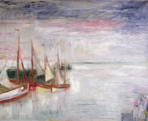Port w Ostendzie (olej na płótnie)