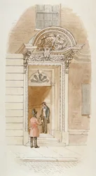 Widok na wejście nr 4 Mincing Lane, City of London, 1840