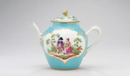 Czajnik i pokrywka Worcester, ok. 1770