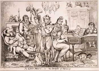 A Little Music or The Delights of Harmony, rytowane przez Williama Brocasa, wydrukowane w Londynie przez J. Sidebothama, 1810
