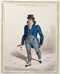 All Bond Street Drżał, gdy kroczył, opublikowana przez Hannah Humphrey, 1802 (akwaforta i grawerowanie)