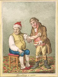 Breathing a Vein, opublikowane przez Hannah Humphrey, 1804