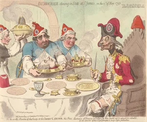 Dumouriez ucztujący z ceremoniałem państwowym w St. James 15 maja 1793