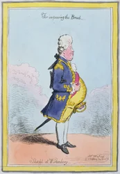 Dla ulepszenia rasy, naszkicowane w Wirtembergii, opublikowane przez Hannah Humphrey w 1796 r. (akwaforta ręcznie kolorowana)