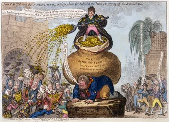 John Bull i fundusz amortyzacyjny - małostkowy plan obniżenia podatków i spłacenia długu narodowego, opublikowany przez H. Humphreya, Londyn, 1807