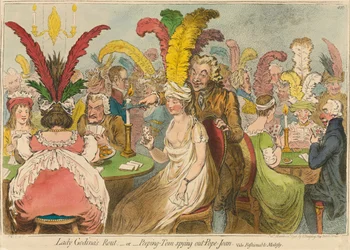Pogrom Lady Godiny lub podglądający Tom szpiegujący papieża Joannę, 1796.