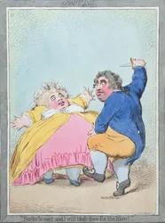 Wylewka, opublikowana przez Hannah Humphrey w 1792 roku (akwaforta ręcznie kolorowana)