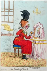 The Finishing Touch, wydana przez Hannah Humphrey w 1791 (akwaforta ręcznie kolorowana)