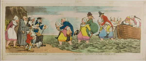 Lądowanie Sir Johna Bulla i jego rodziny w Boulogne sur mer