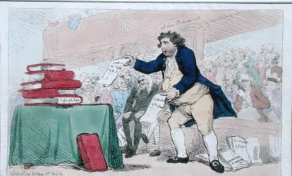The Word Eater, wyd. S.W. Fores w 1788 (akwaforta ręcznie kolorowana)