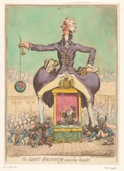 William Pitt grający w parlamencie, 1797 Gigant Factotum zabawia się
