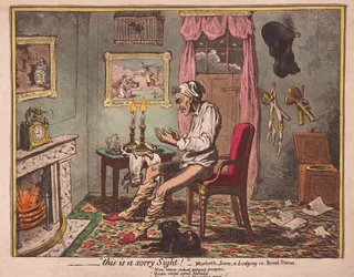 ?.to przepraszam widok! Pub. 1786 (ręcznie kolorowane grawerowanie)