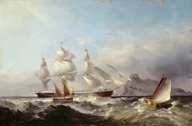 Statek Clipper z latarni morskiej Mumbles, Swansea