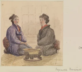 Japońskie "moosmes", ok. 1868 (akwarela)