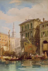 Palazzo Dei Camerlenghi, Wenecja, ok. 1835-55 (ołówek i akwarela)