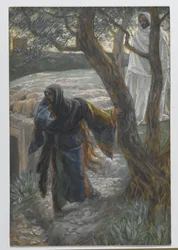Jezus ukazuje się Marii Magdalenie, ilustracja z Życia naszego Pana Jezusa Chrystusa, 1886-94 (wc nad grafitem na papierze)