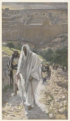 Jezus idzie wieczorem do Betanii, ilustracja z Życia Pana naszego Jezusa Chrystusa, 1886-94 (wc nad grafitem na papierze)