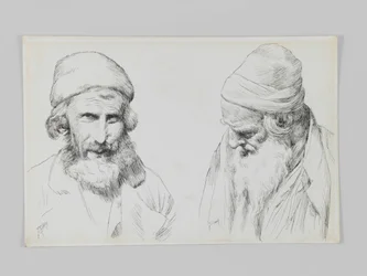 Żydzi i Jemenici, Jerozolima, ilustracja z Życia naszego Pana Jezusa Chrystusa (pióro i atrament na papierze tkanym)