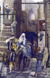 Święty Józef szuka zakwaterowania w Betlejem — Święty Józef szuka zakwaterowania w Betlejem — z „Życia naszego Pana Jezusa Chrystusa” — 1899 autorstwa Jamesa Tissota — Święty Józef szuka zakwaterowania w Betlejem — Życie naszego Pana Jezusa Chrystusa, Jacq