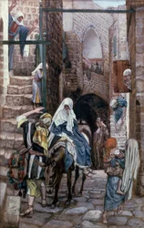 Św. Józef szuka zakwaterowania w Betlejem, ilustracja do Życia Chrystusa, ok. 1886-94