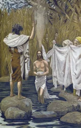 Chrzest Jezusa – Chrzest Jezusa – z „Życia naszego Pana Jezusa Chrystusa”” – 1899, James Tissot – Życie naszego Pana Jezusa Chrystusa, Jacques Joseph (Jacques Joseph) Tissot dit James Tissot (1836- 1902)