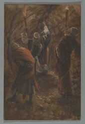 Przepaść w skale w jaskini pod Kalwarią, ilustracja z Życia naszego Pana Jezusa Chrystusa, 1886-94 (wc nad grafitem na papierze)