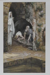 Człowiek z kalectwem, ilustracja z Życia naszego Pana Jezusa Chrystusa (wc nad grafitem na papierze)