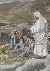 Opętany chłopiec u podnóża góry Tabor, ilustracja z Życia naszego Pana Jezusa Chrystusa, 1886-96 (wc nad grafitem na papierze)