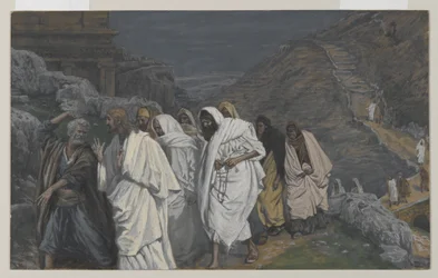 Protesty św. Piotra, ilustracja z Życia Pana naszego Jezusa Chrystusa, 1886-94 (wc nad grafitem na papierze)