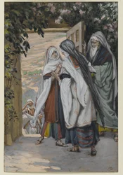 Nawiedzenie, ilustracja do Życia Chrystusa, ok. 1886-94 (wc na papierze)