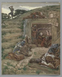 Straż nad grobem, ilustracja z Życia naszego Pana Jezusa Chrystusa, 1886-94 (wc nad grafitem na papierze)