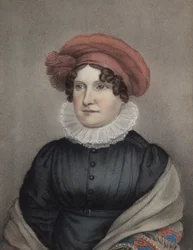 Pani Ellen Sharples (pastel na szarym papierze)