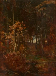 Leśna ścieżka (olej na pokładzie)