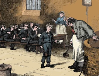 Scena z Olivera Twista Charlesa Dickensa, 1836
