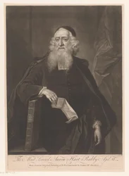 Portret van Aarona Harta The Most Learned Aaron Hart Rabby lat 81 (tytuł na obiekcie)