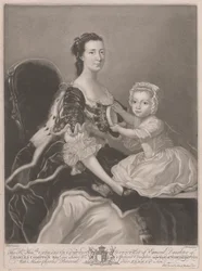 Wielce Czcigodna Catherine Compton…, hrabina Egmont…, z mistrzem Charlesem Percevalem, jej najstarszym synem