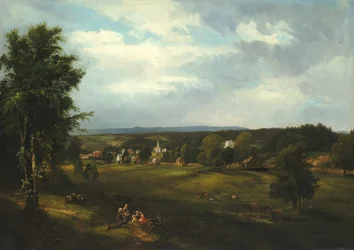 Scena wiejska niedaleko Albany, Nowy Jork, 1850.