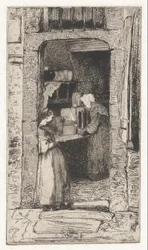 La Marchande de Moutarde (Sprzedawca Musztardy), z zestawu francuskiego (Douze Eaux-Fortes d