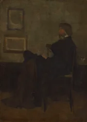 Studium do „Kompozycji w szarości i czerni nr 2: Portret Thomasa Carlyle