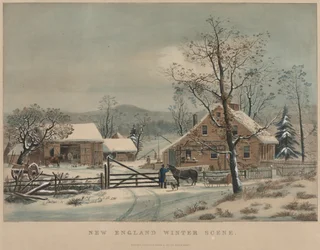 Scena zimowa Nowej Anglii, 1861.