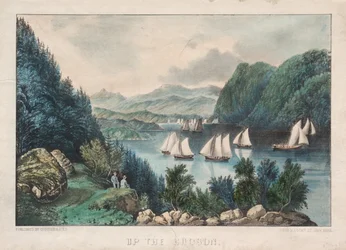 W górę rzeki Hudson, ok. godz. 1857-72.