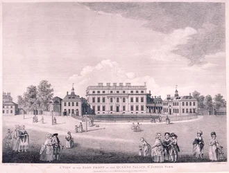 Wschodni front Buckingham House, Westminster, Londyn, 1796