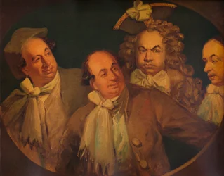 John Reeve jako Harry Alias, w jeden, dwa, trzy, cztery, pięć, c1829