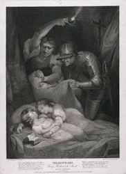 Król Ryszard III: akt IV, scena III Morderstwo książąt w Tower, opublikowano 1790.