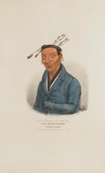 CAW-TAA-WAA-BE-TA lub Ząb Kłapouchego; Wódz Chippewa, z Portfolio Aborygenów