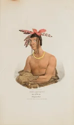 MISH-SHA-QUAT lub Czyste Niebo; Wódz Chippeway, z Portfolio Aborygenów