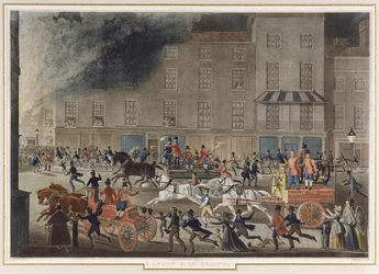 Londyńskie wozy strażackie, ok. 1830 r