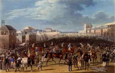 The Race Over, grafika Charlesa Hunta, 1836 (akwatinta)