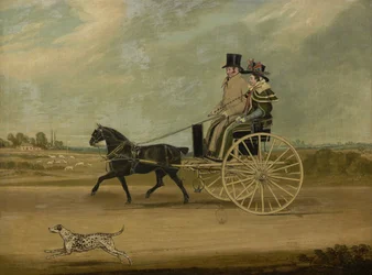 Tom Thumb z Peterem Brownem i jego żoną w koncercie, 1828