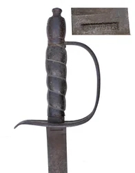 Szabla kawaleryjska oficera lojalistów (torysów), wojna o niepodległość Stanów Zjednoczonych (metal i skóra)